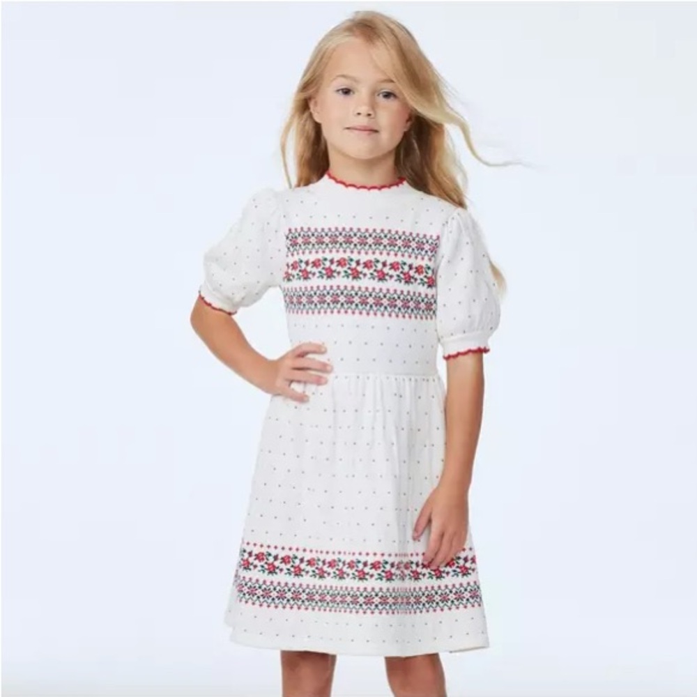 Janie and Jack FAIR ISLE ROSE SWEATER DRESS 2t nwt